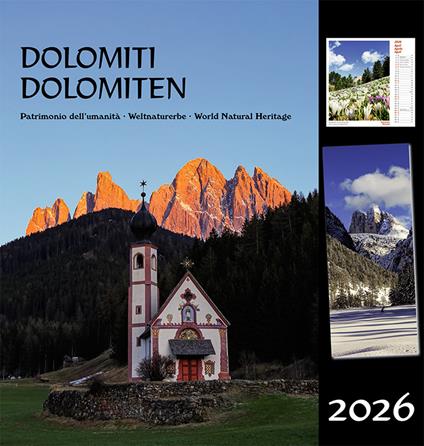 Dolomiti. Calendario-Dolomiten. Kalender 2026. Ediz. multilingue - copertina