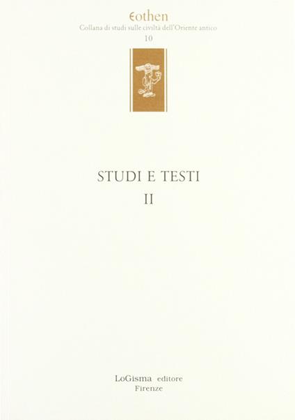 Studi e testi. Vol. 2 - copertina