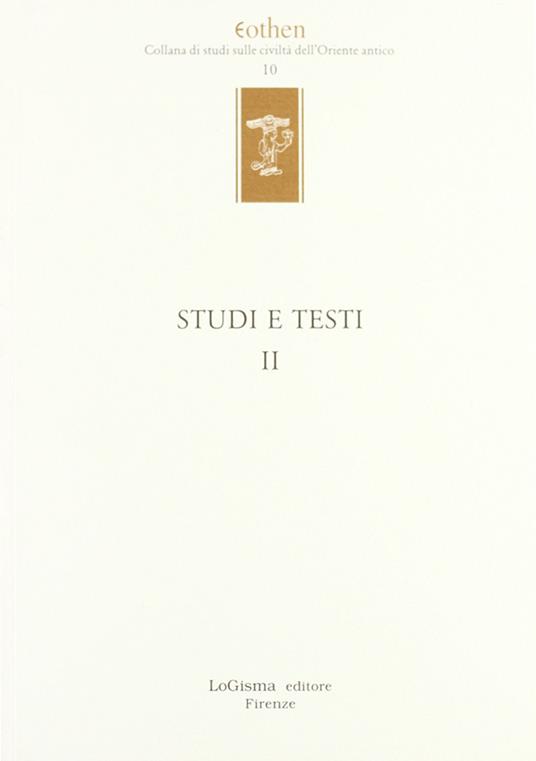 Studi e testi. Vol. 2 - copertina