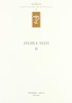 Studi e testi. Vol. 2