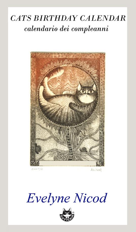 Cats birthday calendar. Calendario dei compleanni - Evelyne Nicod - copertina