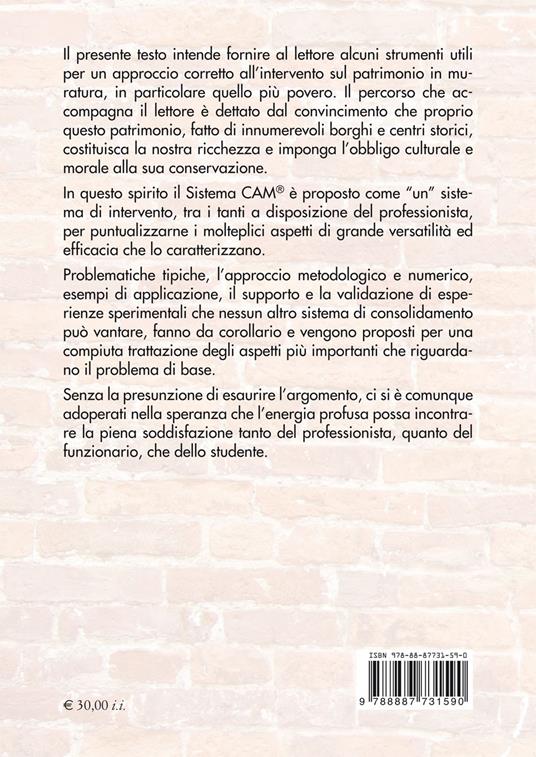 Conservare l'edilizia in muratura: il sistema CAM - Roberto Marnetto,Alessandro Vari,Marianna Leonori - 2