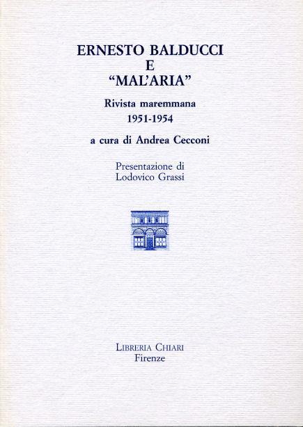Ernesto Balducci e Mal'Aria, rivista maremmana 1951-1954 - Andrea Cecconi - copertina