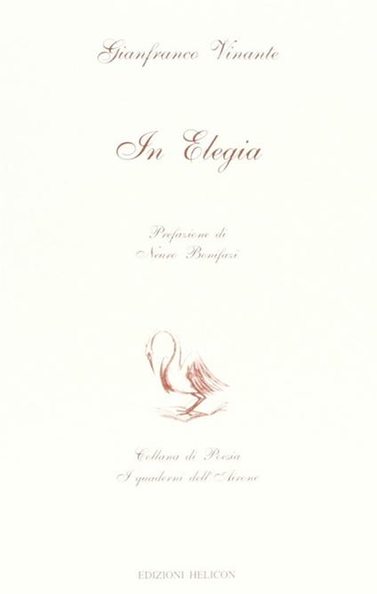In elegia - Gianfranco Vinante - copertina
