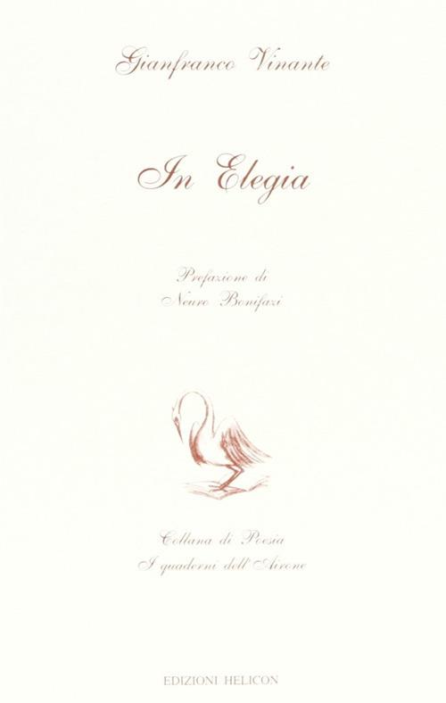 In elegia - Gianfranco Vinante - copertina
