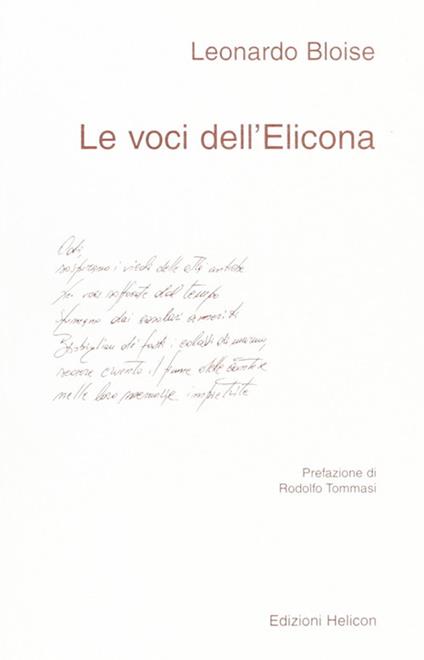 Le voci dell'Elicona - Leonardo Bloise - copertina