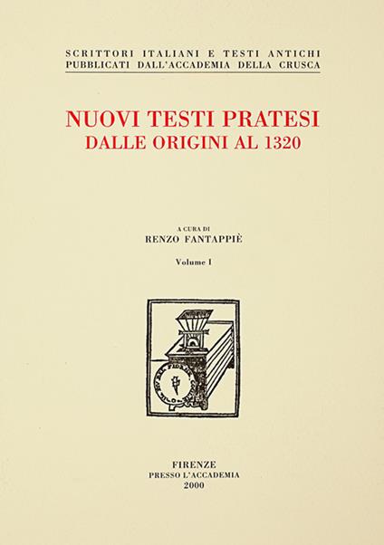 Nuovi testi pratesi. Dalle origini al 1320 - copertina