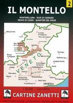 Il Montello. Montebelluna, Rive di Caerano, Grave di Ciano, Quartier del Piave 1:30.000