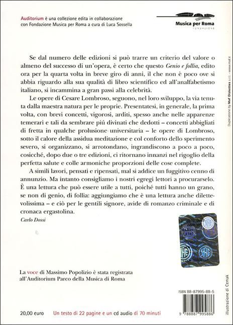 Il caso Lombroso. Patologie italiane. Con CD Audio - Massimo Popolizio - 2