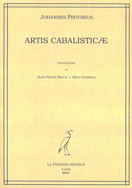 Artis cabalisticae - Johannes Pistorius - copertina