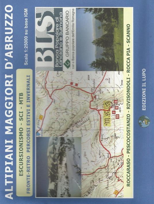 Altipiani maggiori d'Abruzzo. Escursionismo, sci, MTB. Carta escursionistica 25:000 - Duilio Roggero - copertina