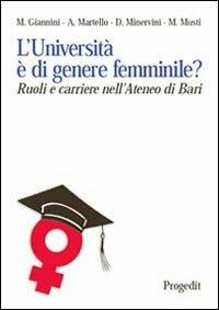 L' università è di genere femminile? Ruoli e ricerche nell'ateneo di Bari - copertina