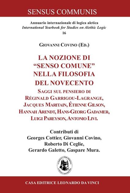La nozione di «senso comune» nella filosofia del Novecento - Giovanni Covino - copertina