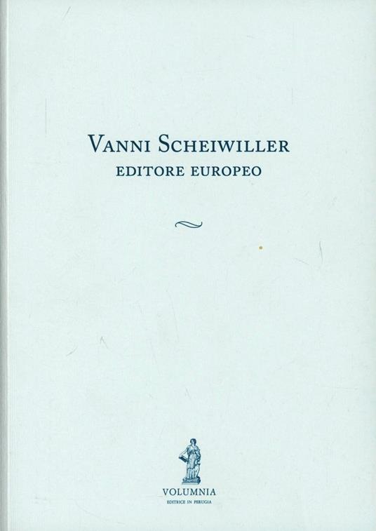 Vanni Scheiwiller editore europeo - copertina