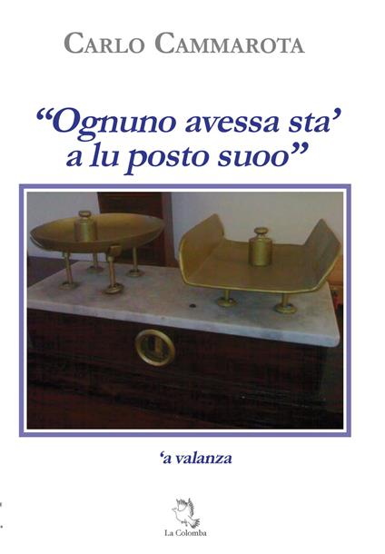 «Ognuno avesse sta' a lu posto suoo» 'a valanza - Carlo Cammarota - copertina