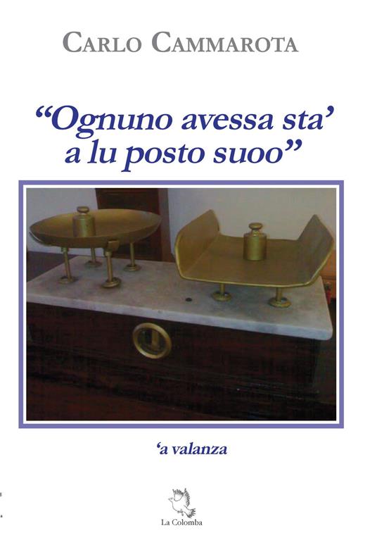 «Ognuno avesse sta' a lu posto suoo» 'a valanza - Carlo Cammarota - copertina