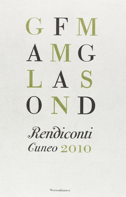 Rendiconti. Cuneo 2010 - copertina