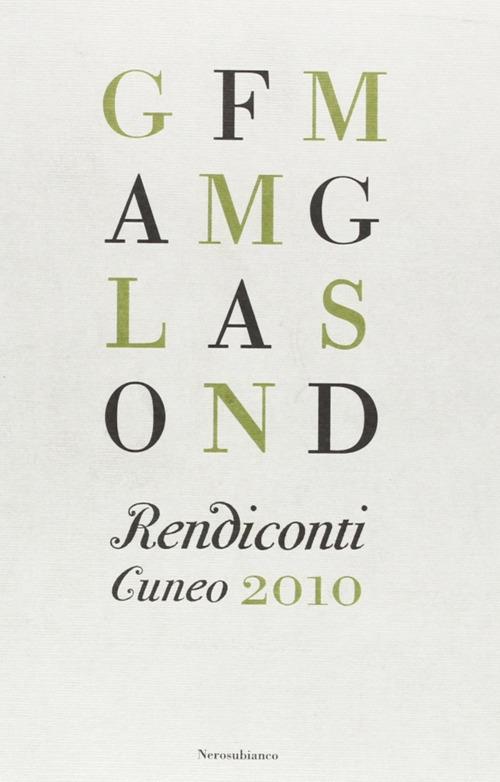 Rendiconti. Cuneo 2010 - copertina