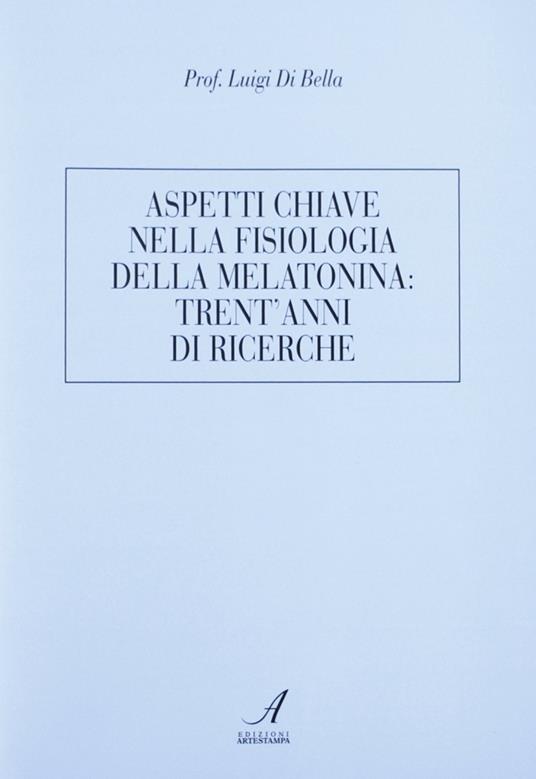 Aspetti chiave nella fisiologia della melatonina: trent'anni di ricerche - Luigi Di Bella - copertina