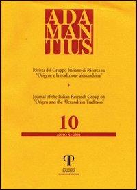 Adamantius. Notiziario del Gruppo italiano di ricerca su «Origene e la tradizione alessandrina». Vol. 10 - copertina