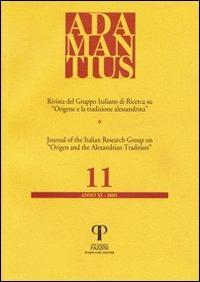 Adamantius. Notiziario del Gruppo italiano di ricerca su «Origene e la tradizione alessandrina». Vol. 11 - copertina