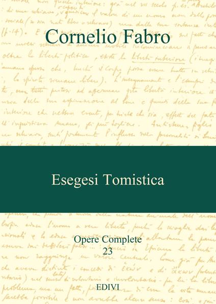 Opere complete. Vol. 23: Esegesi tomistica - Cornelio Fabro - copertina