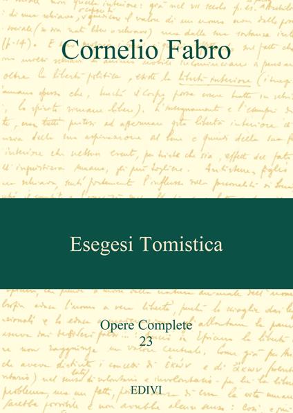 Opere complete. Vol. 23: Esegesi tomistica. - Cornelio Fabro - copertina