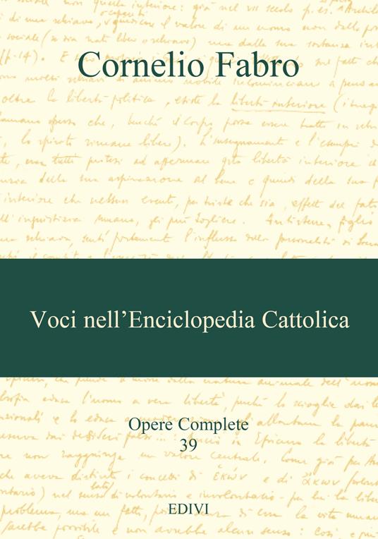 Voci nell'Enciclopedia Cattolica - Cornelio Fabro - copertina