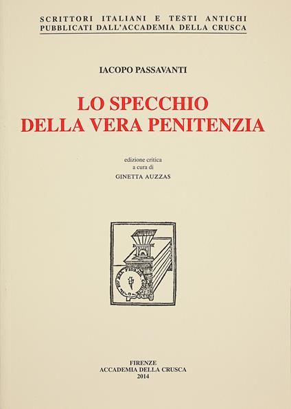 Lo specchio della vera penitenza - Iacopo Passavanti - copertina