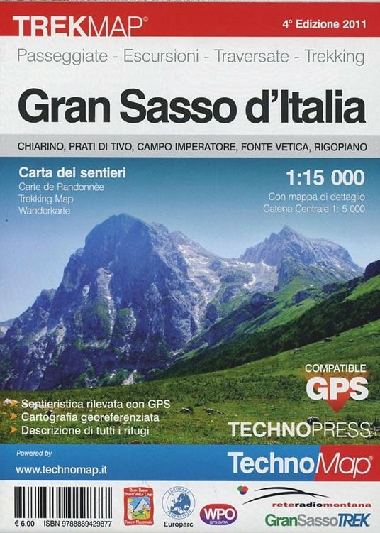 Gran Sasso d'Italia. Carta dei sentieri 1:15.000 - copertina