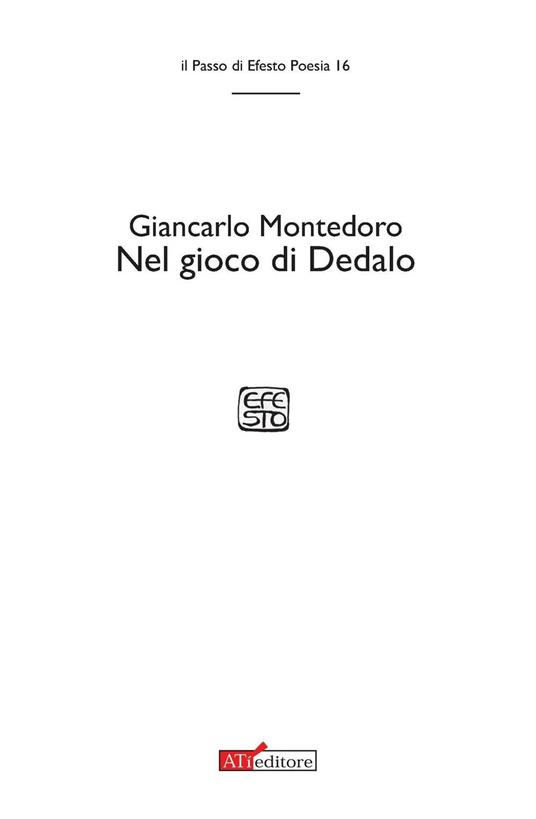 Nel gioco di Dedalo - Giancarlo Montedoro - copertina