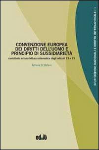 Convenzione europea dei diritti dell'uomo e principio di sussidiarietà. Contributo ad una lettura sistematica degli articoli 13 e 35 - Adriana Di Stefano - copertina