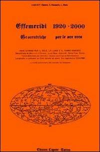 Effemeridi geocentriche 1920-2000. Geocentriche per le ore zero - copertina