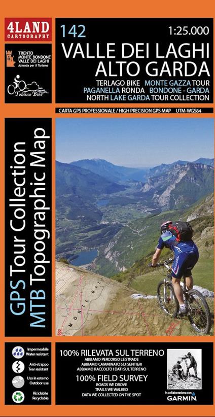 Valle dei laghi. Alto Garda. Carta escursionistica 1:25.000. Ediz. italiana, inglese e tedesca - Enrico Casolari,Remo Nardini - copertina