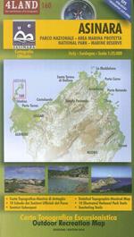 Asinara. Parco nazionale. Area marina protetta, natinal park, marine reserve. Carta topografica-escursionistica 1:25.000. Ediz. italiana, inglese e tedesca