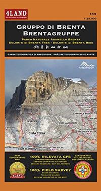 Gruppo di Brenta. Parco naturale Adamello Brenta. Carta escursionistica 1:25.000. Ediz. italiana, inglese e tedesca - Enrico Casolari,Remo Nardini - copertina