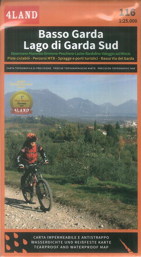 Basso Garda. Lago di Garda Sud. Carta escursionistica 1: 25.000 - copertina