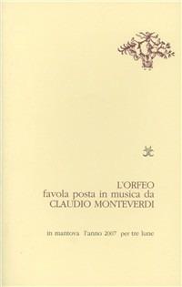 L'Orfeo. Favola posta in musica da Claudio Monteverdi - copertina