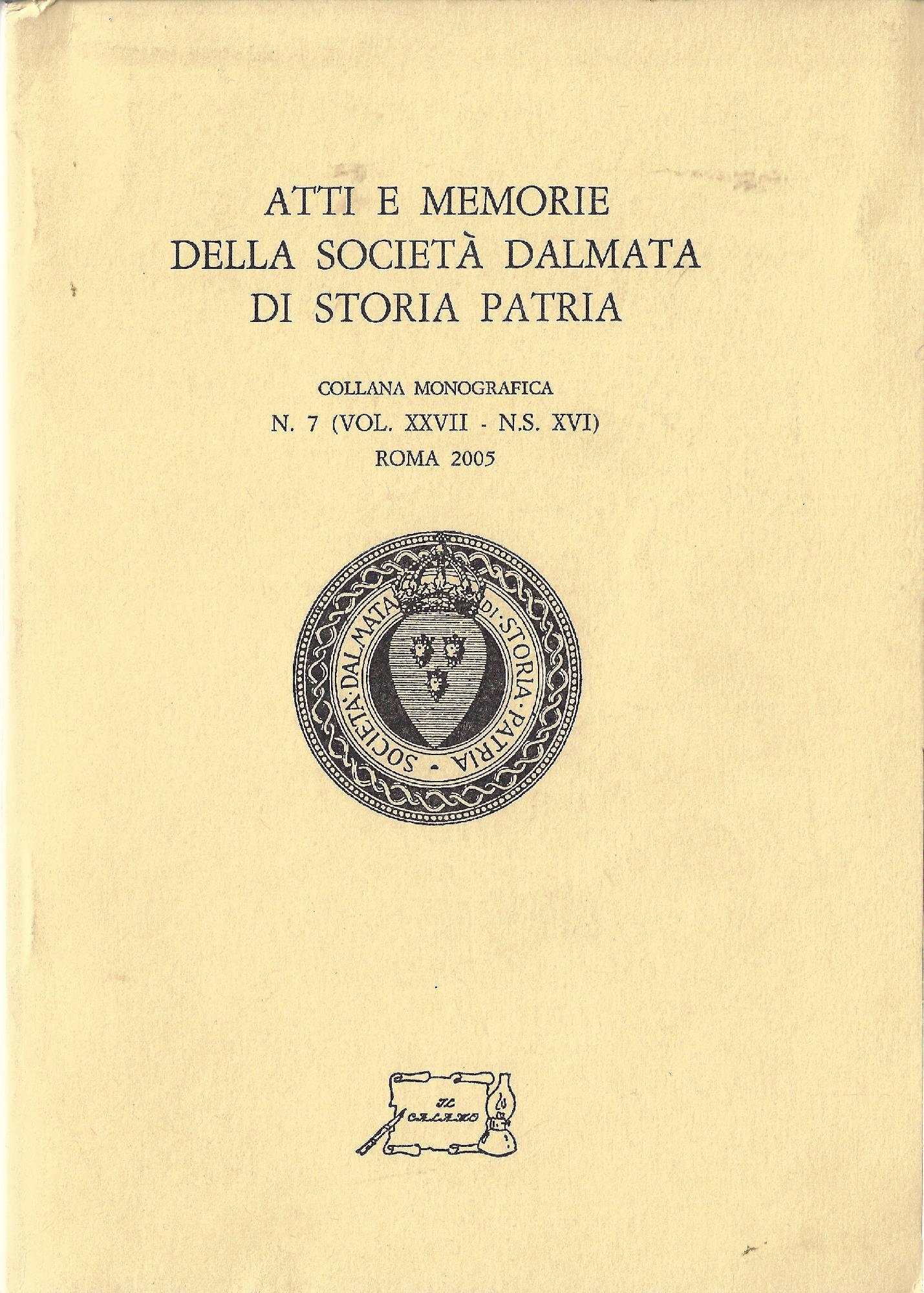 Atti e memorie della Società dalmata di storia patria