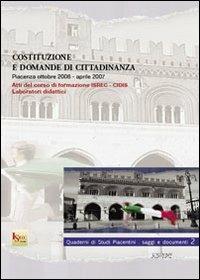 Costituzione e domanda di cittadinanza - copertina