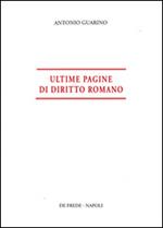 Ultime pagine di diritto romano