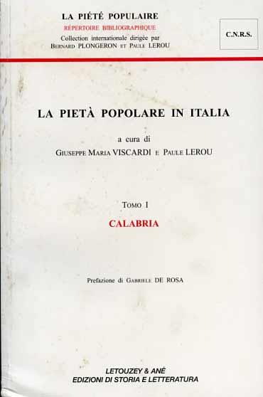 La pietà popolare in Italia. Vol. 1: Calabria - copertina