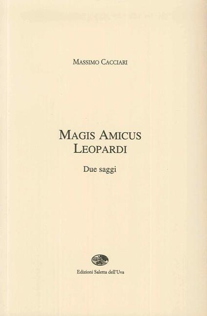 Magis amicus Leopardi - Massimo Cacciari - copertina