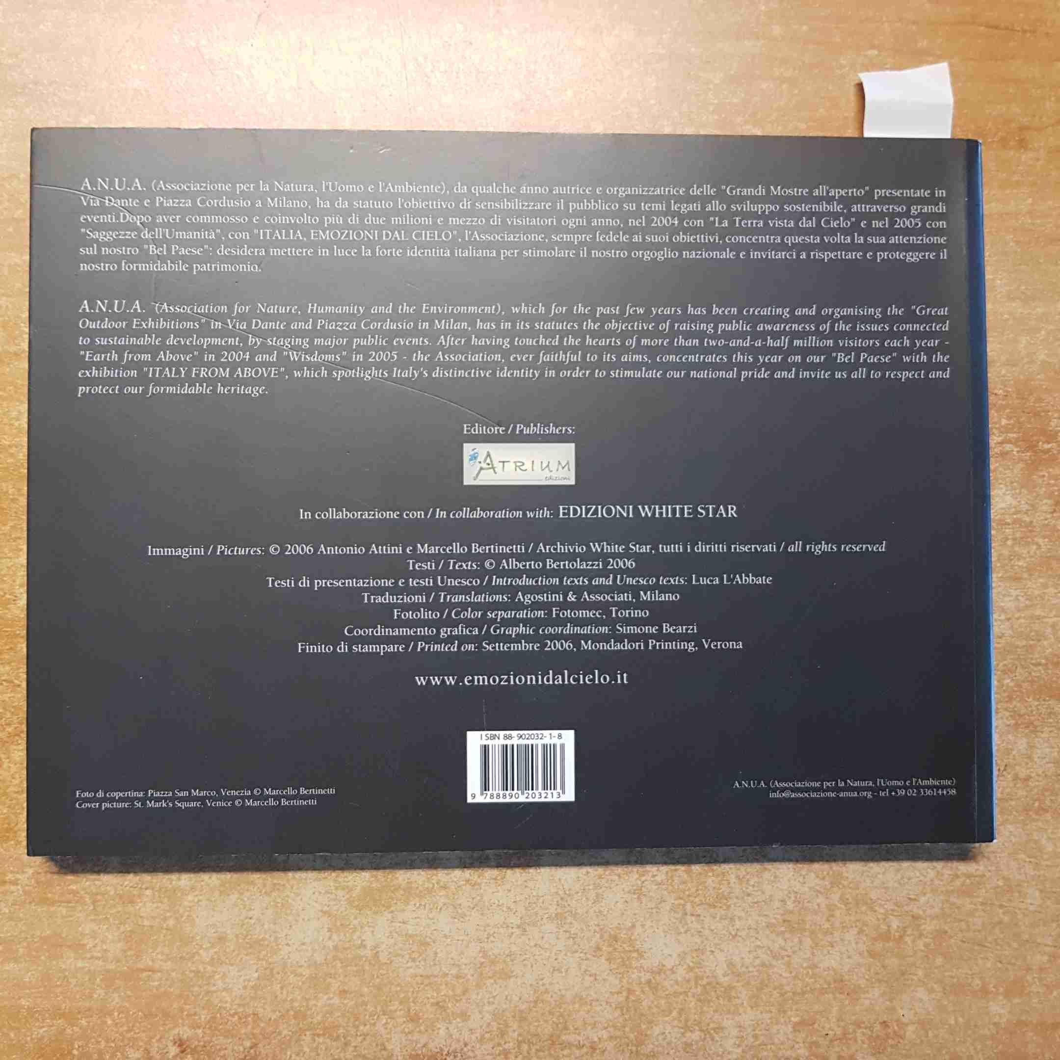 Italia, emozioni dal cielo. Ediz. italiana e inglese