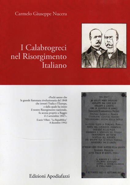 I Calabrogreci nel Risorgimento Italiano - Carmelo Giuseppe Nucera - copertina