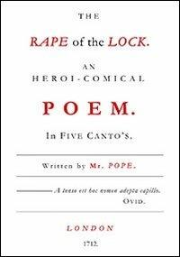 The rape of the lock. Testo italiano a fronte - Alexander Pope - copertina