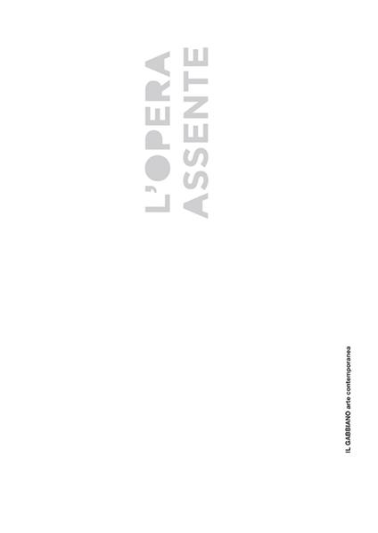 L' opera assente - Mara Borzone - copertina