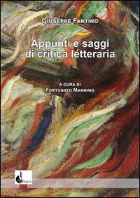 Appunti e saggi di critica letteraria - Giuseppe Fantino - copertina