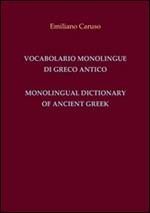 Vocabolario monolingue di greco antico-Monolingual dictionary of ancient Greek