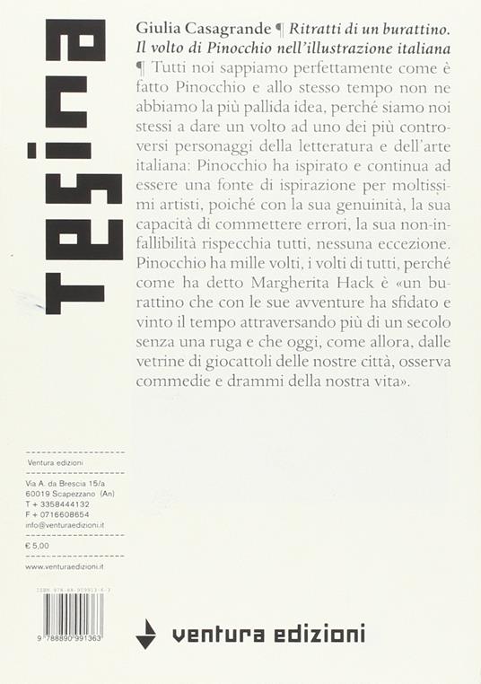 Ritratti di un burattino. Il volto di Pinocchio nell'illustrazione italiana - Giulia Casagrande - copertina